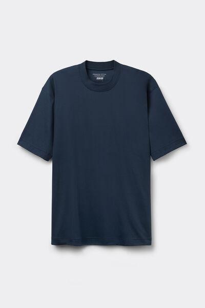 Navy Oversized Superlight Mercerised Cotton T-Shirt, B601_490J, large image number 2