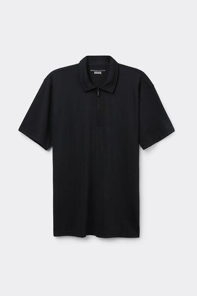 Black Short-Sleeved Polo Shirt, , large image number 2