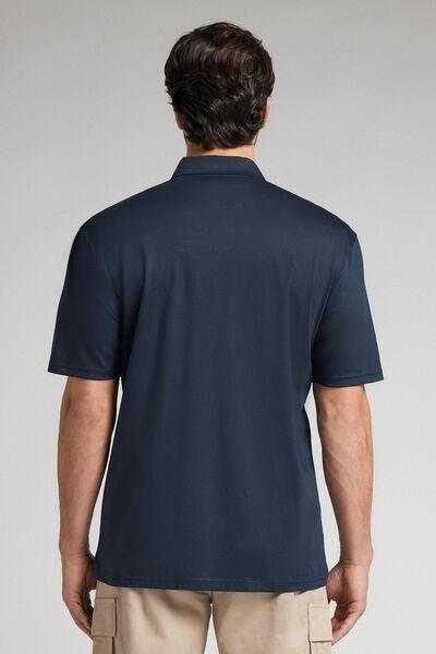 Navy Short Sleeve Polo Shirt, B601_490J, large image number 3