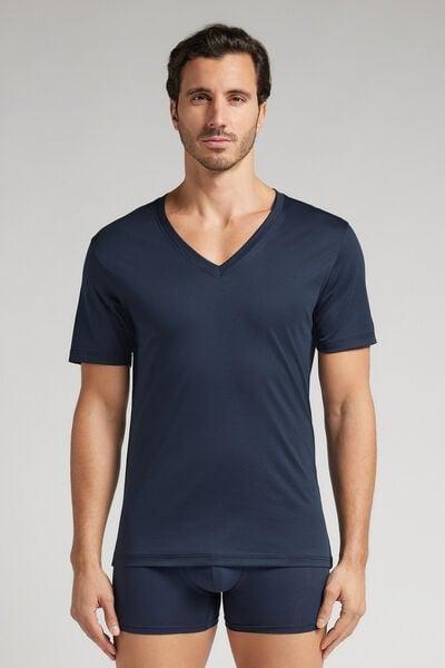 Navy V-Neck T-Shirt, , large image number 0