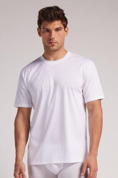 White Premium Cotton T-Shirt, , medium
