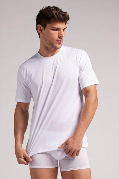 White Premium Cotton T-Shirt, White, large image number 1