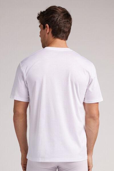 White Premium Cotton T-Shirt, White, large image number 2