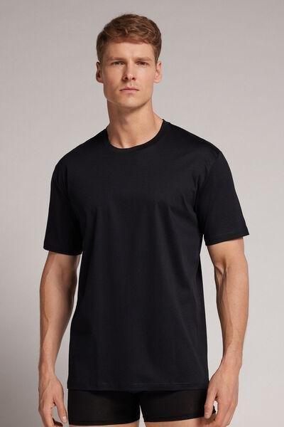 Intimissimi UOMO - Black - 019 - Black Premium Cotton T-Shirt