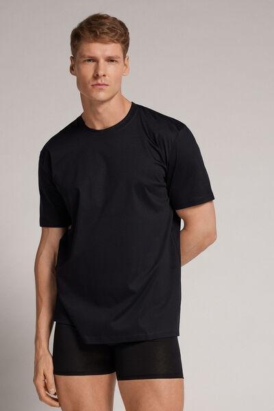 Intimissimi UOMO - Black - 019 - Black Premium Cotton T-Shirt