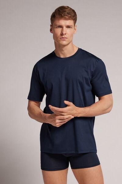 Blue - 490J - Navy Blue Premium Cotton T-Shirt, , large image number 1