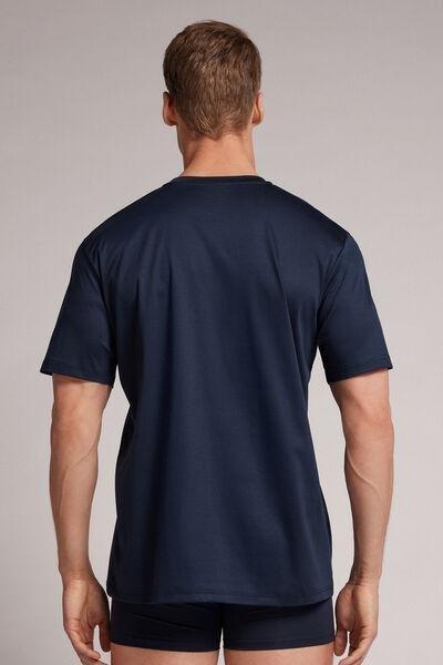 Blue - 490J - Navy Blue Premium Cotton T-Shirt, , large image number 2