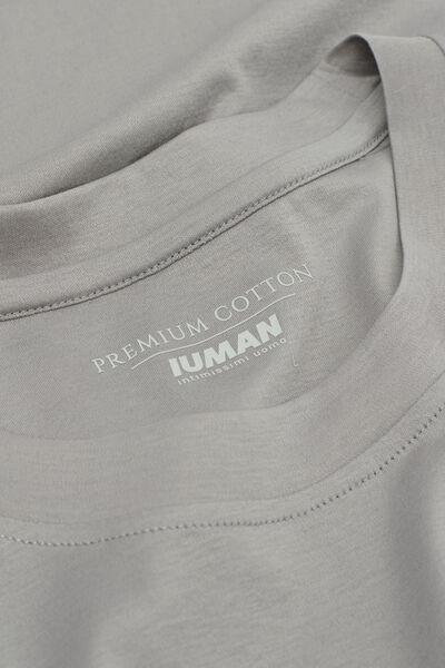 Grey Premium Cotton T-Shirt, , large image number 4