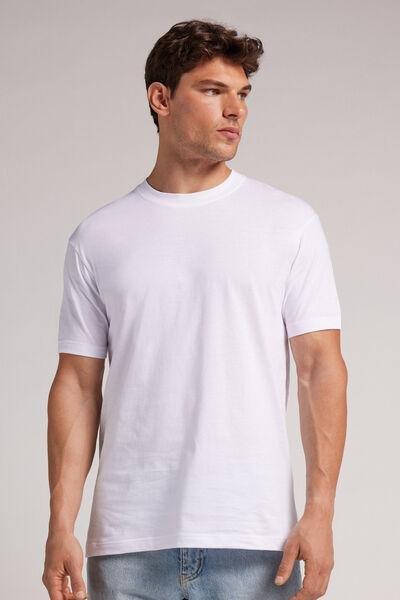 White Muscle Fit Cotton T-Shirt, , large image number 0