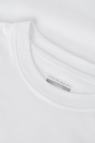White Muscle Fit Cotton T-Shirt, , large image number 4