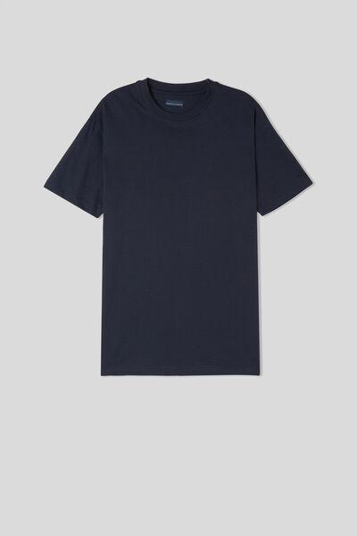 Blue Muscle Fit Cotton T-Shirt, , large image number 1