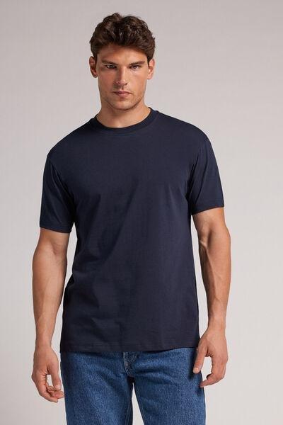 Blue Muscle Fit Cotton T-Shirt, , large image number 2