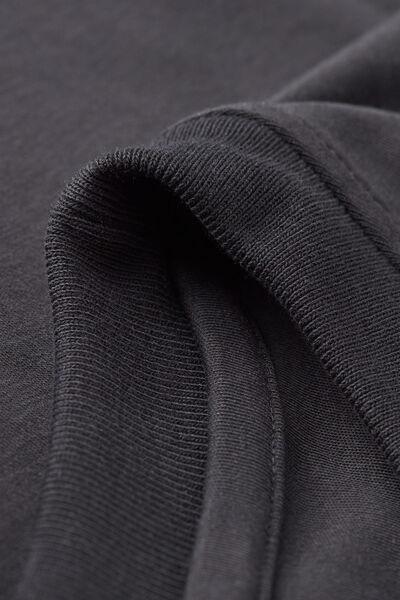 Black Solid Oversized T-shirt, , large image number 4