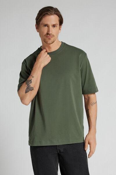 Green Truck Interlock Cotton Oversize T-Shirt, B601_078K, medium