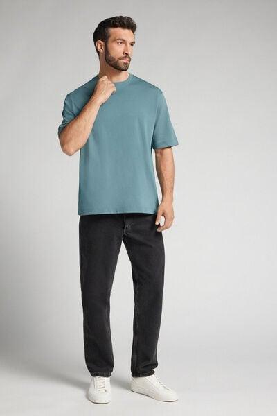 Green Interlock Cotton Oversize T-Shirt, B601_955J, medium