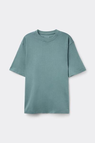 Green Interlock Cotton Oversize T-Shirt, B601_955J, medium