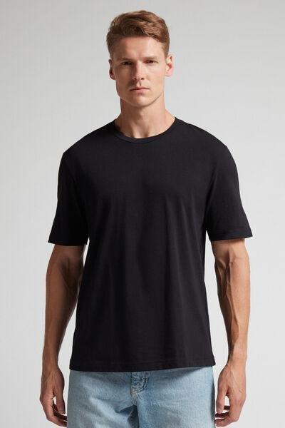 Intimissimi UOMO - Black Cotton Jersey T-Shirt