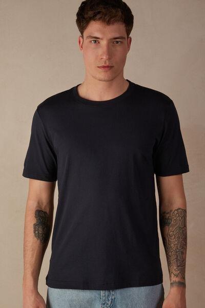 Intimissimi UOMO - Blue Extra-Fine Superior Cotton T-Shirt