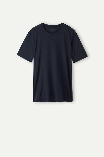 Blue Extra-Fine Superior Cotton T-Shirt, , large image number 2