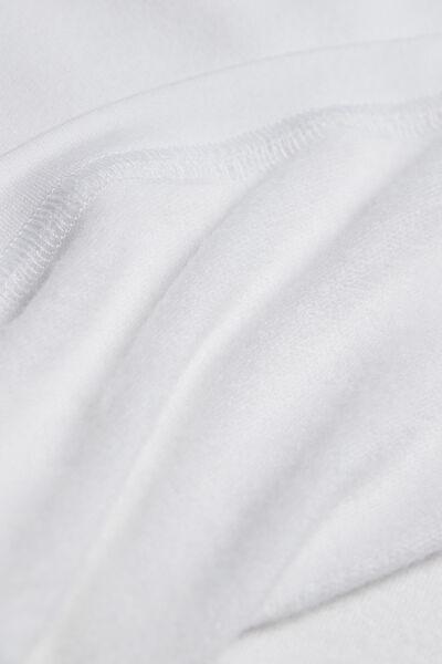 White Short-Sleeved Modal Cashmere Top, , large image number 4