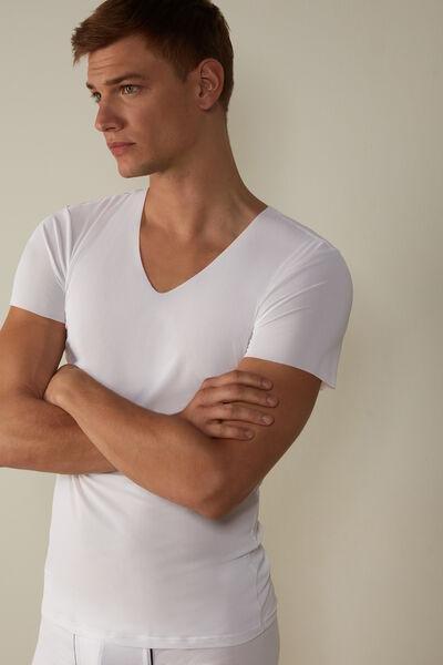 Intimissimi UOMO - White Rawedge Micromesh Top