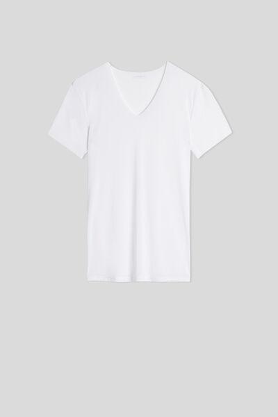 Intimissimi UOMO - White Rawedge Micromesh Top