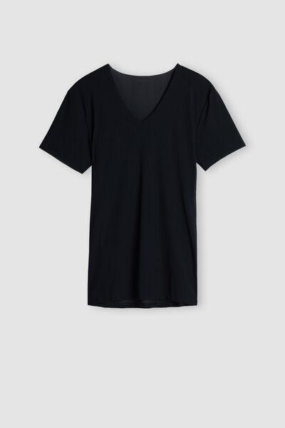 Black Rawedge Micromesh Top, Black, large image number 2