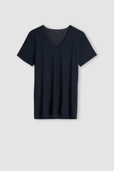Blue Raw edge Micromesh Top, , large image number 2