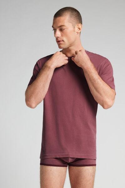Red Washed-Effect Cotton T-Shirt, , large image number 1