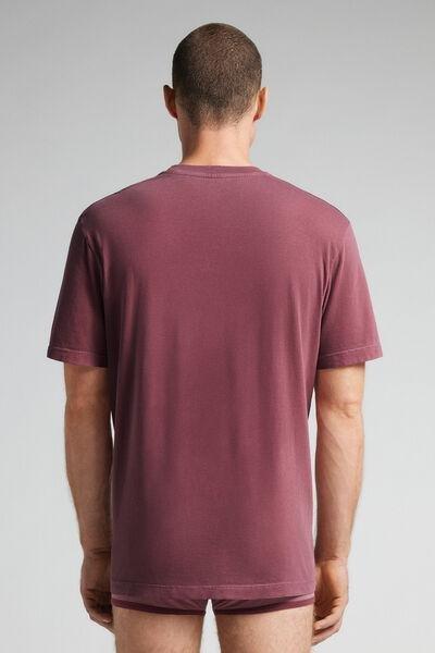 Red Washed-Effect Cotton T-Shirt, , large image number 3