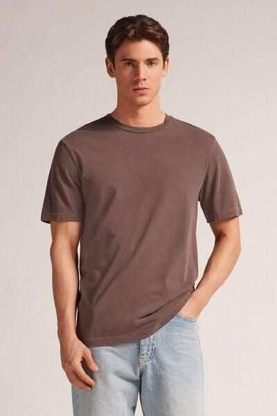 Burgundy Washed Effect T-Shirt, , large image number 1