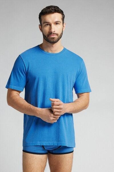 Blue Round Neck T-Shirt, , large image number 1