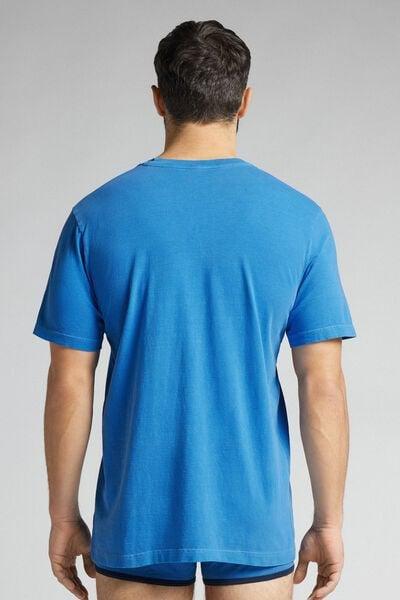 Blue Round Neck T-Shirt, , large image number 3