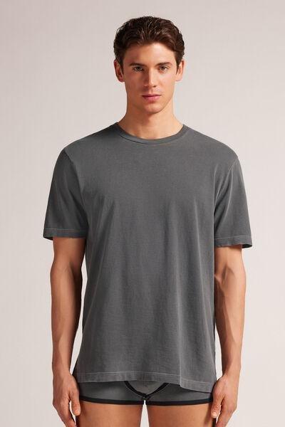 Black Washed Effect T-Shirt, B601_795J, medium