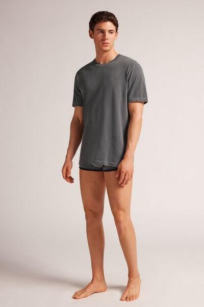 Black Washed Effect T-Shirt, B601_795J, large image number 1