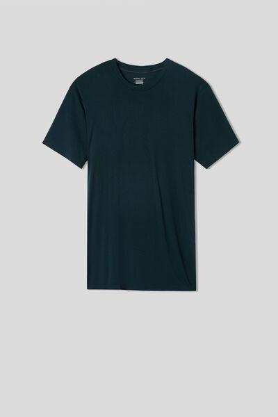 Green Modal And Silk T-Shirt, , large image number 2