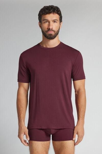 Burgundy Breathable Soft Silk T-Shirt, B601_234K, large image number 0