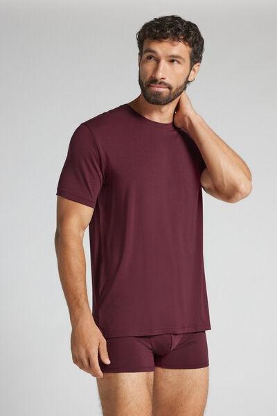 Burgundy Breathable Soft Silk T-Shirt, B601_234K, large image number 1