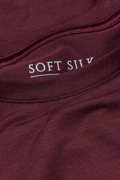 Burgundy Breathable Soft Silk T-Shirt, B601_234K, large image number 4
