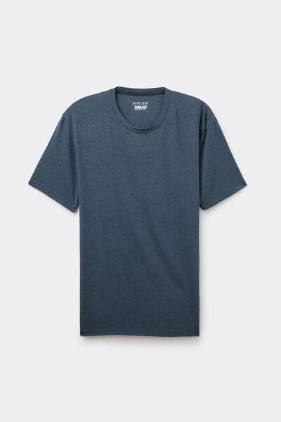 Navy Short Sleeve Soft Silk T-Shirt, B601_3120, large image number 2