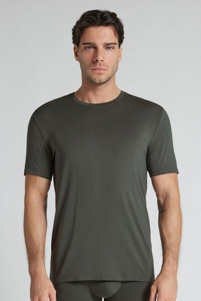 Green Fumo Scuro Soft Silk T-Shirt, B601_640J, large image number 0
