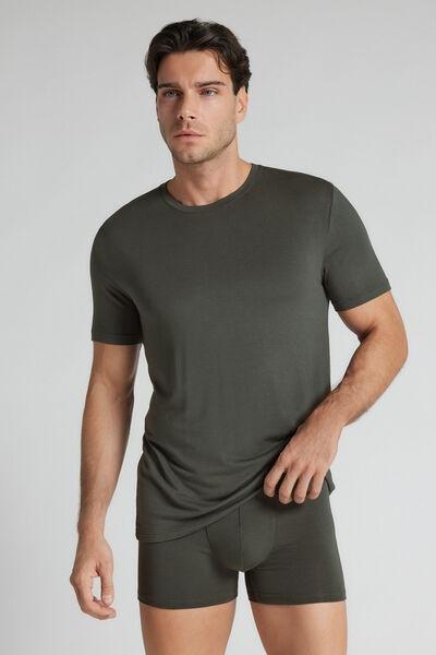 Green Fumo Scuro Soft Silk T-Shirt, B601_640J, large image number 1