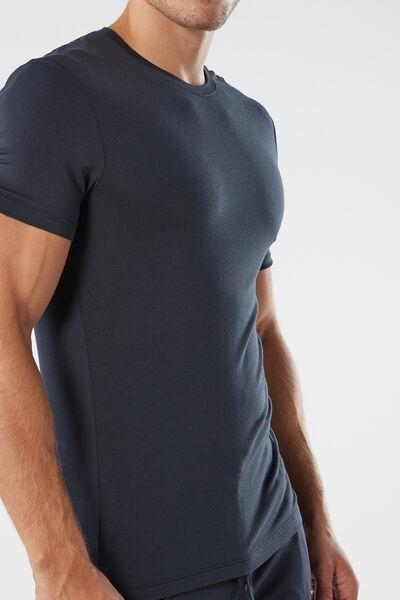Blue Modal And Silk T-Shirt, , large image number 1