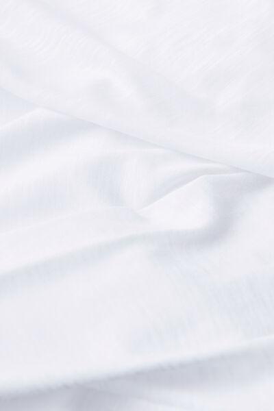 White Slub Cotton T-Shirt, , large image number 4