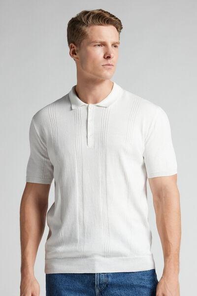White Short Sleeve 100% Cotton Polo T-Shirt, White, large image number 0