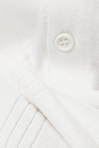 White Short Sleeve 100% Cotton Polo T-Shirt, White, large image number 4