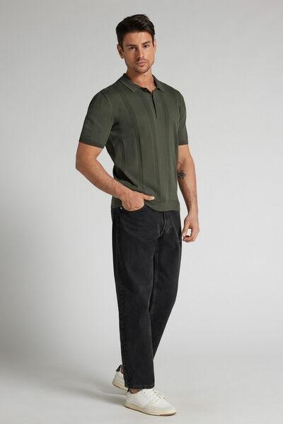 Green Short Sleeve 100% Cotton Polo T-Shirt, B601_078K, large image number 1