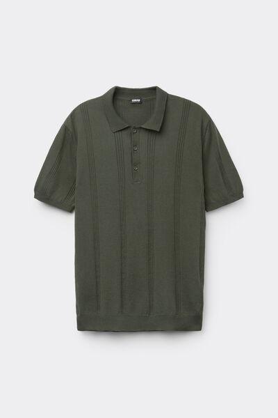 Green Short Sleeve 100% Cotton Polo T-Shirt, B601_078K, large image number 2