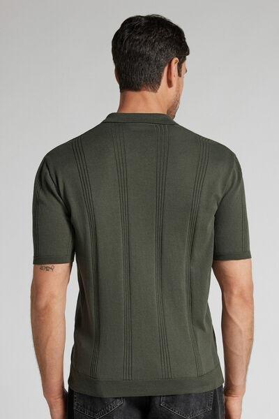 Green Short Sleeve 100% Cotton Polo T-Shirt, B601_078K, large image number 3