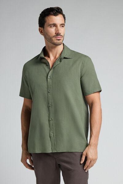 Green Short-Sleeved Shirt, , large image number 1